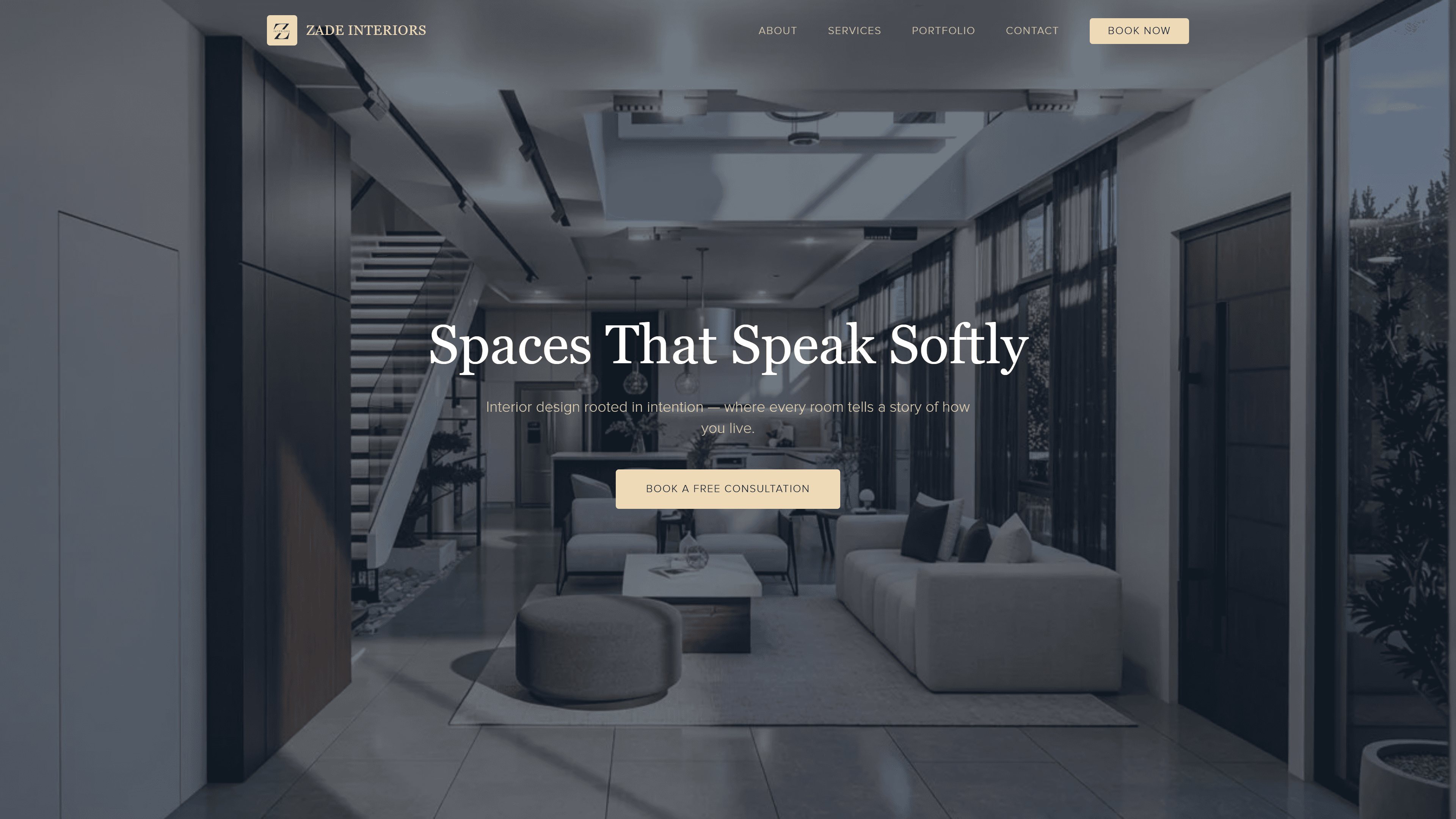 Zade Interiors — Interior Design website designed and developed by StackHaus